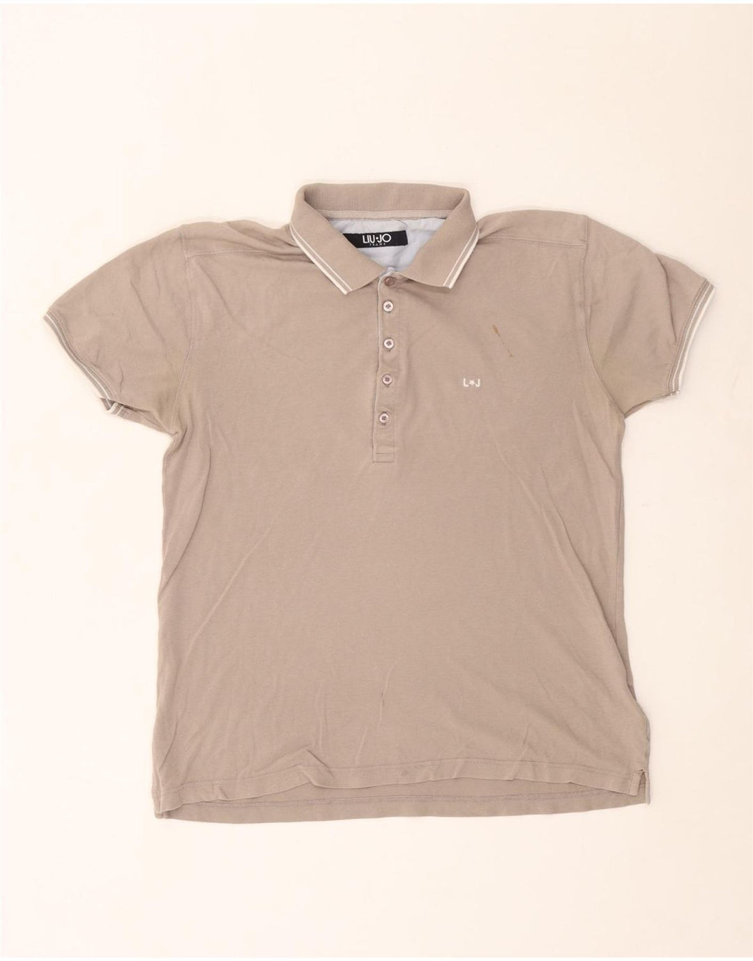 Liu Jo Herren-Poloshirt aus mittelgrauer Baumwolle