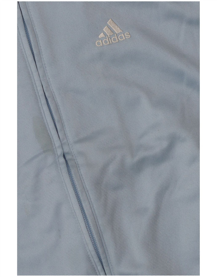 Adidas Jungen-Trainingsanzug-Top-Jacke, 13–14 Jahre, blaues Colourblock-Polyester