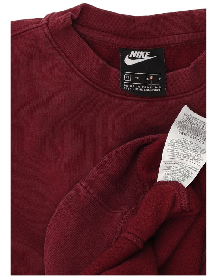 NIKE Herren Sweatshirt Pullover XS Burgund Baumwolle