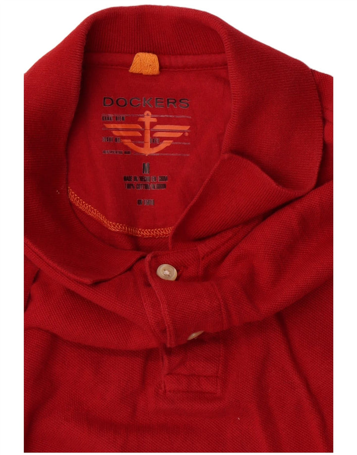 Dockers Herren-Poloshirt aus mittelroter Baumwolle