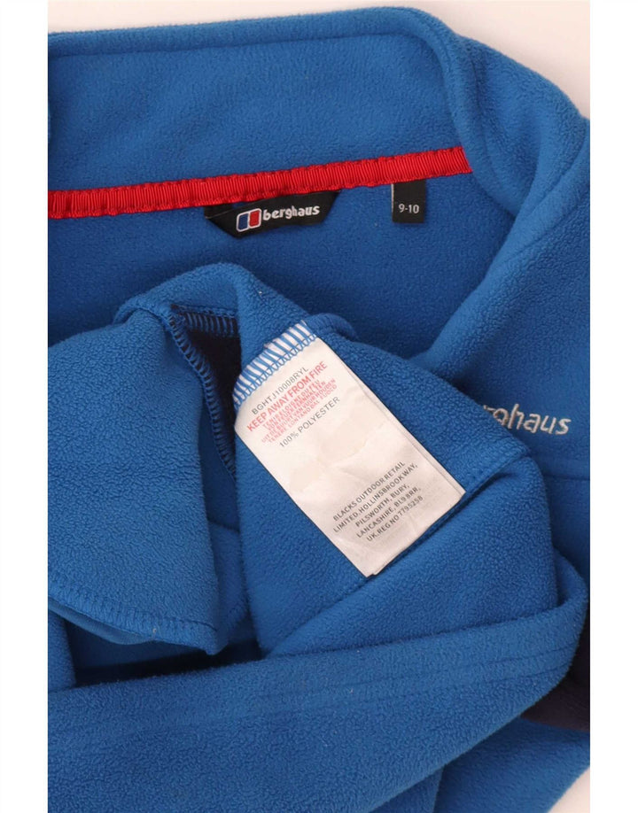 Berghaus Fleecejacke für Jungen, 9–10 Jahre, blaues Colourblock-Polyester