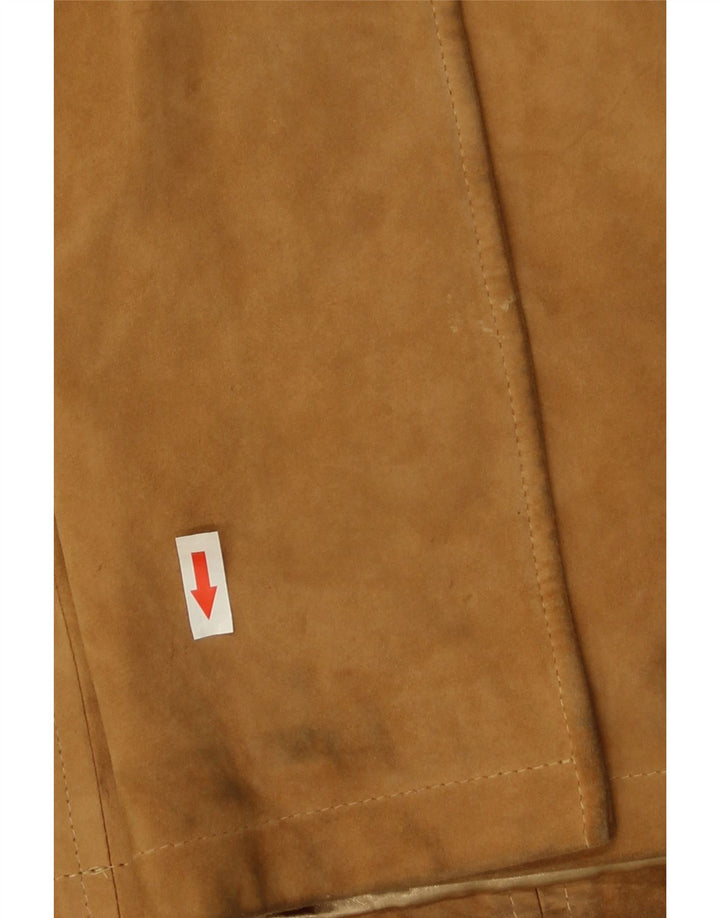 Ombraluce Herren Wildlederjacke IT 46 Großes braunes Leder