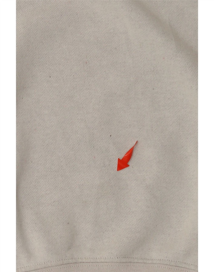 NIKE Womens Crop Oversized Sweatshirt Pullover UK 14 Mittelgraue Baumwolle