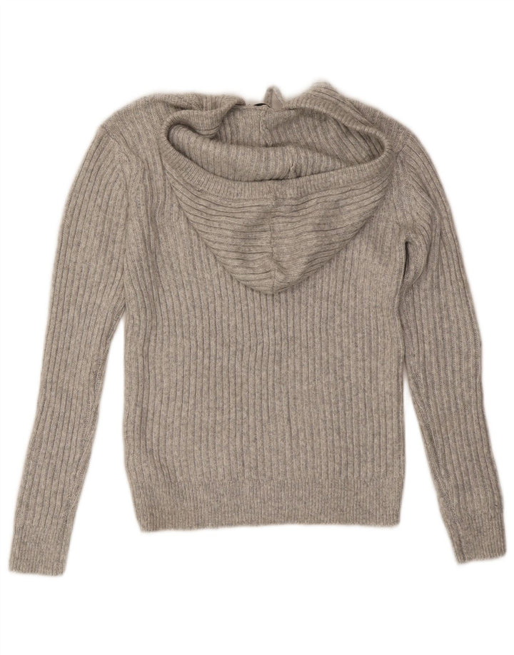 Marks & Spencer Damen Kapuzenpullover Pullover UK 6 XS Grau Polyester