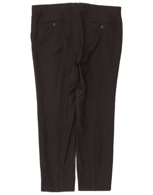 Trussardi Herren-Anzughose, gerade, IT 56, 3XL, W46, L31, Schwarz, Polyester