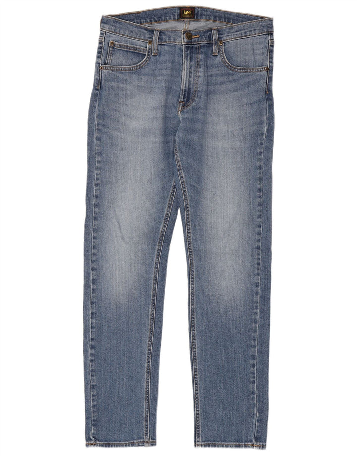 Lee Herren Slim Jeans W32 L32 Blaue Baumwolle