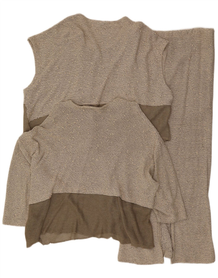 Naomi Damen 3-teiliges Rockset EU 40 Medium W30 Graue Colourblock-Viskose