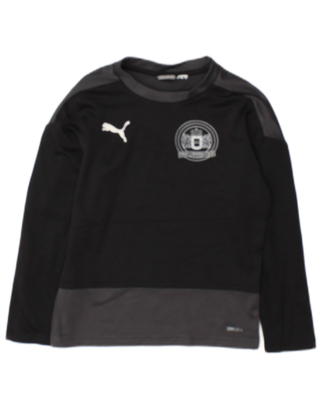 Puma Jungen Graphic Top Langarm 7–8 Jahre Schwarz Farbblock