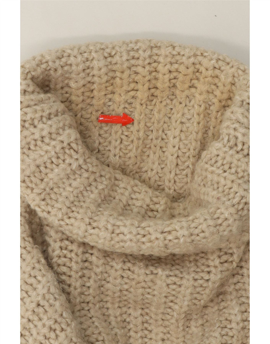 ZARA Womens Crop Roll Neck Jumper Sweater UK 10 Small Beige Vintage Zara and Second-Hand Zara from Messina Hembry 