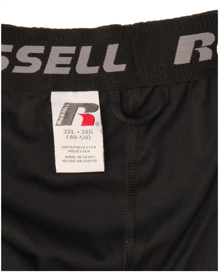 RUSSELL ATHLETIC Herren Dri-Power Sport Shorts 3XL Schwarz Polyester