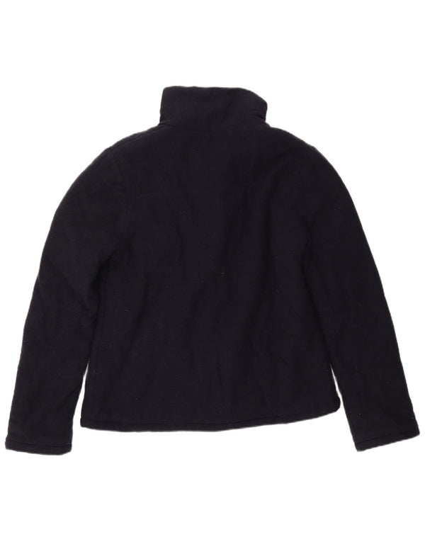 Laura Ashley Damen Bomberjacke UK 12 Medium Marineblaue Lammwolle