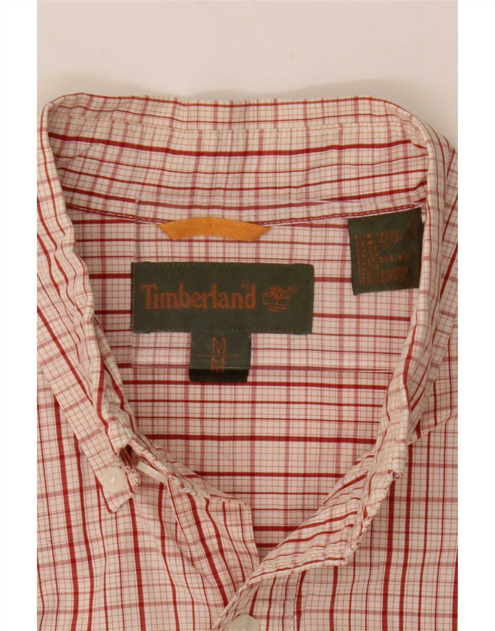 Timberland Herren-Hemd aus mittelroter Karo-Baumwolle