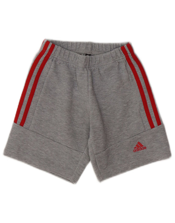 Adidas Sportshorts für Jungen, 6–7 Jahre, graue Baumwolle