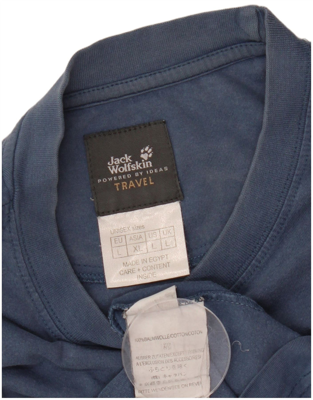 JACK WOLFSKIN Herren-T-Shirt mit Grafik, groß, marineblau, Baumwolle