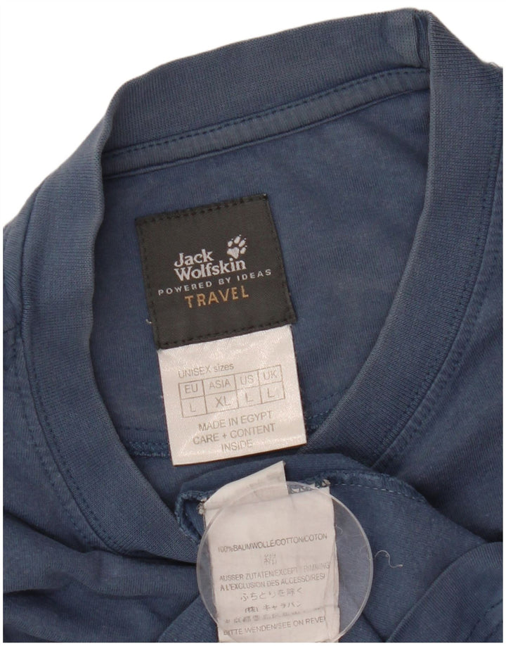 JACK WOLFSKIN Herren-T-Shirt mit Grafik, groß, marineblau, Baumwolle