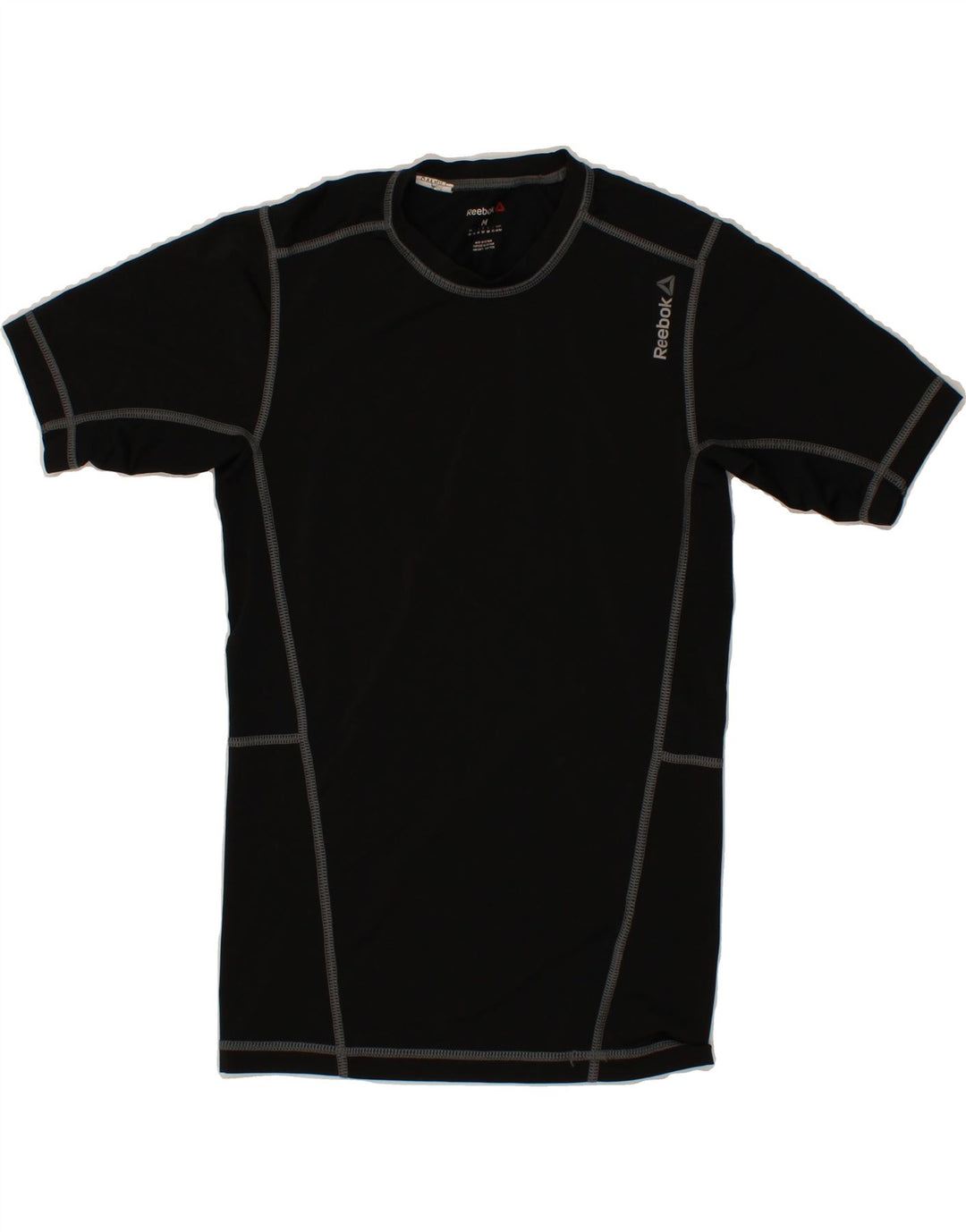 REEBOK Womens T-Shirt Top UK 12 Medium Black Polyester Vintage Reebok and Second-Hand Reebok from Messina Hembry 