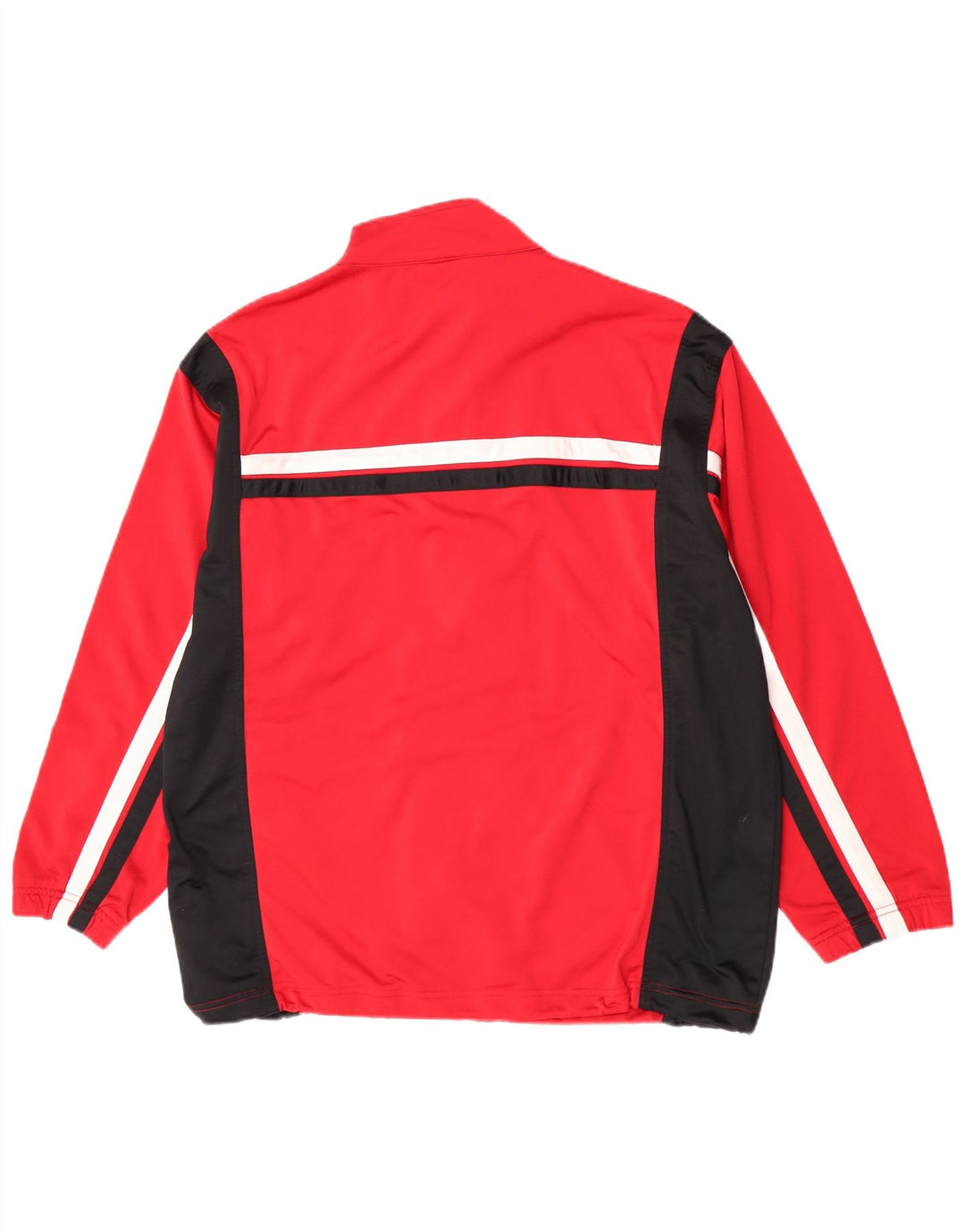 Reebok Herren-Trainingsanzug-Top-Jacke, großes rotes Farbblock-Polyester