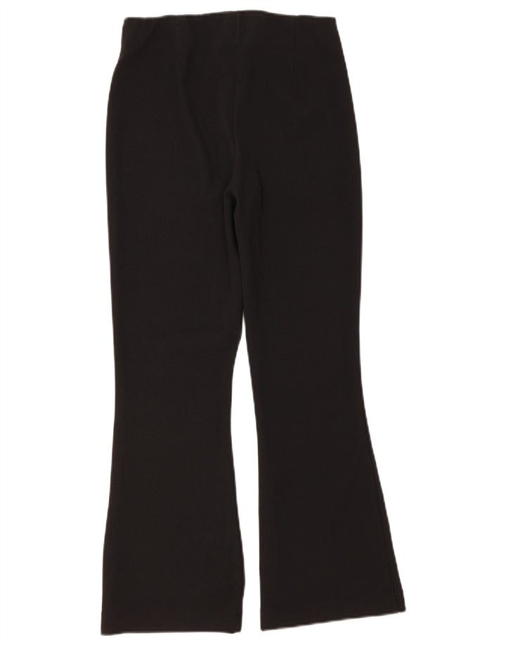 Zara Damen Flare Freizeithose, Größe L, W32, L26, Schwarz, Polyester