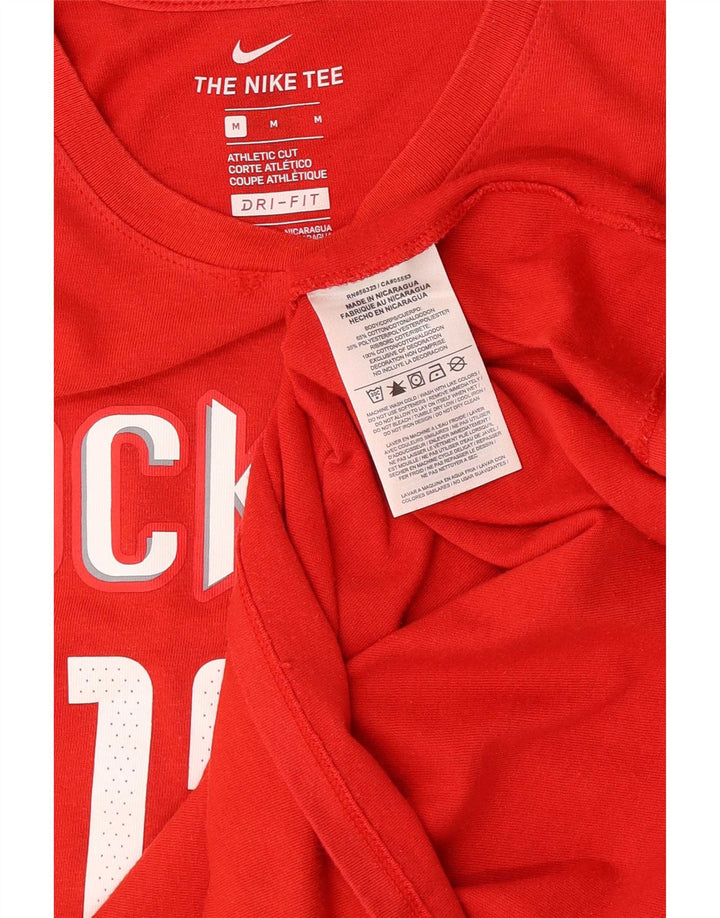 Nike Herren Houston Rockets Grafik-T-Shirt aus mittelroter Baumwolle