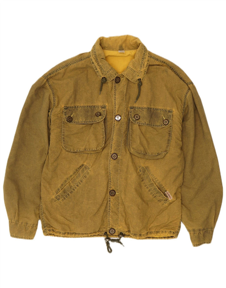 Vintage Herren Utility Jacke UK 44 2XL Khaki
