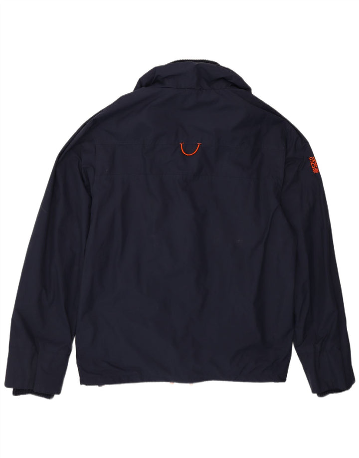 Superdry Damen Windcheater Regenjacke UK 20 2XL Marineblaues Nylon