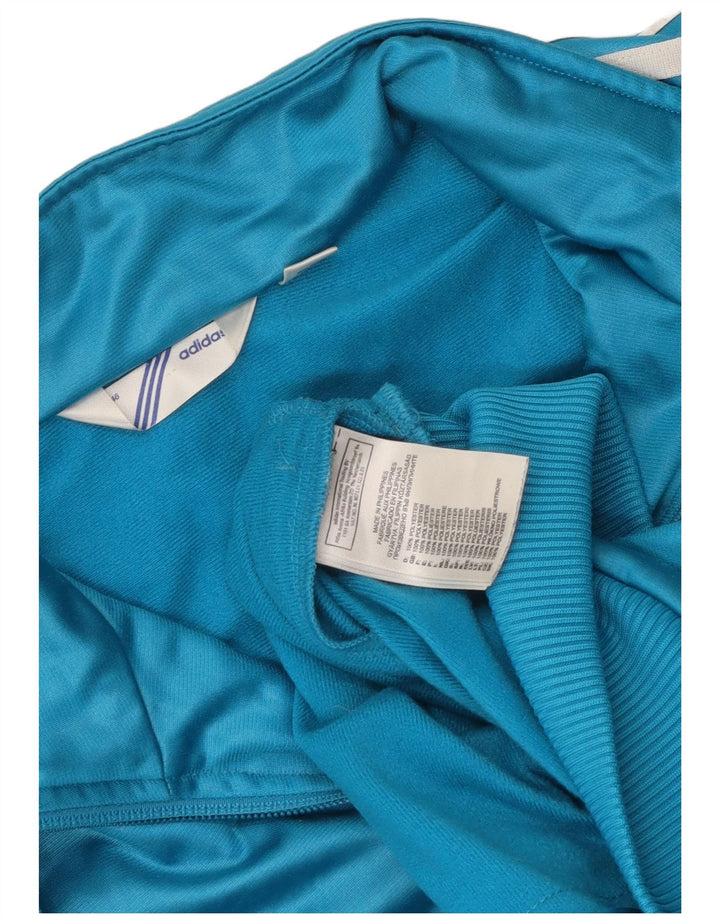 Adidas Damen Trainingsanzug Top Jacke EU 46 Large Blau Polyester