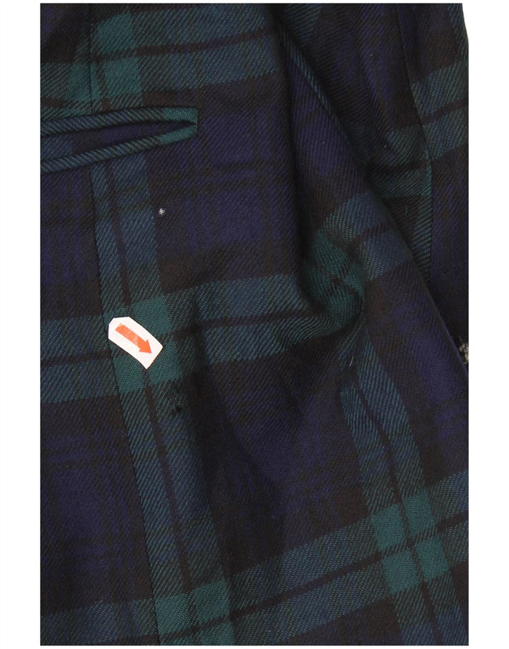 AQUASCUTUM Herren-Blazer mit 3 Knöpfen, Gr. 40, Marineblau, kariert