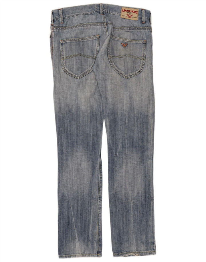 Armani Herren Distressed Slim Jeans W32 L34 Blaue Baumwolle