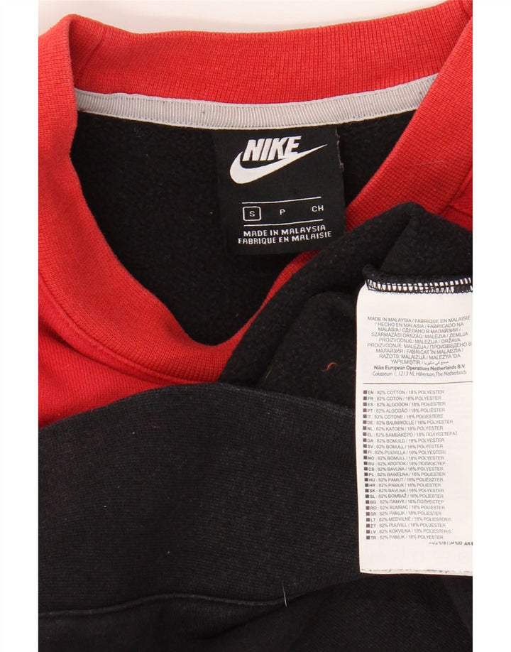 NIKE Mens Graphic Sweatshirt Jumper Small Multicoloured Colourblock Cotton