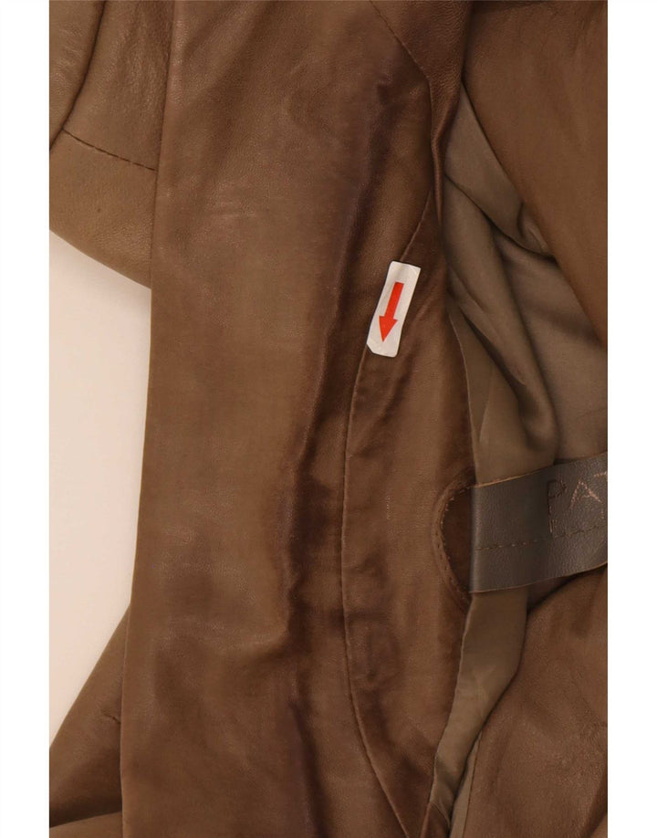 Patrizia Pepe Damen 2-Knopf-Lederblazer IT 44 Mittelbraun