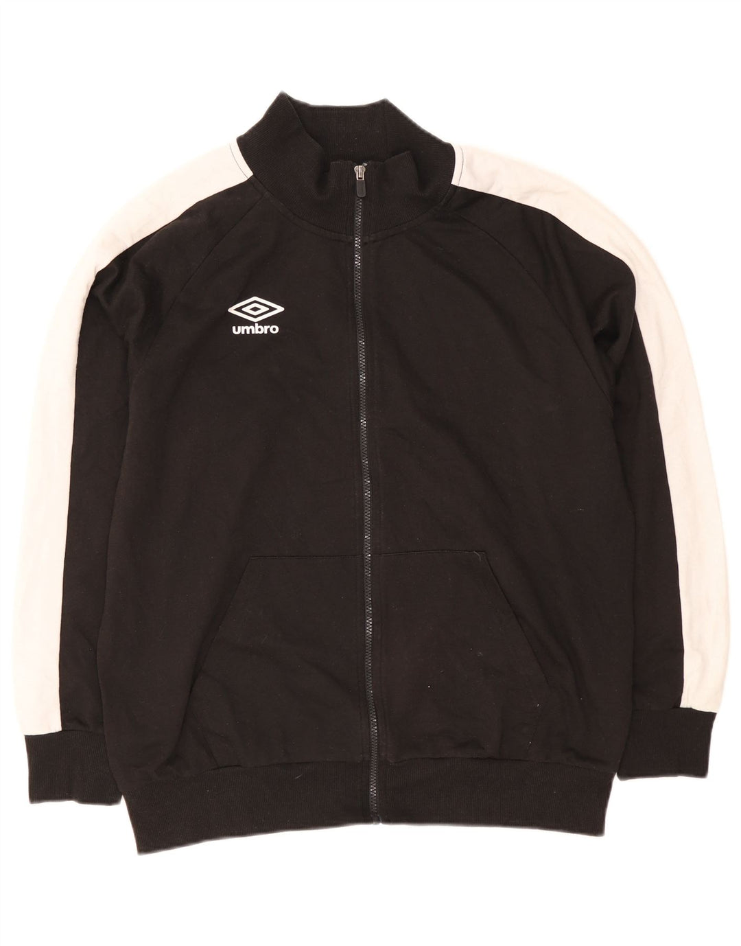 Umbro Herren-Trainingsanzug-Oberteil, Jacke, 2XL, Schwarz, Colourblock-Baumwolle