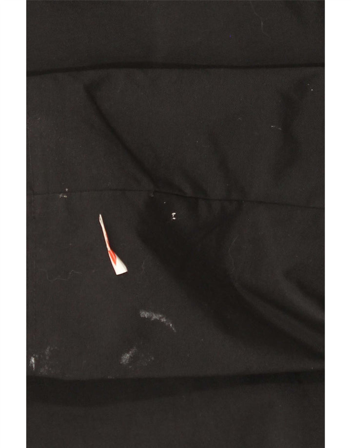 Fred Perry Herren-Regenjacke mit Kapuze, UK 38, Mittelschwarzes Nylon