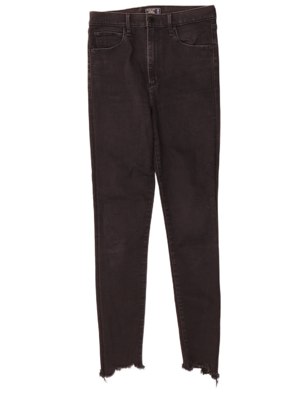 Abercrombie & Fitch Damen High Waist Super Skinny Jeans W29 L30 Schwarz