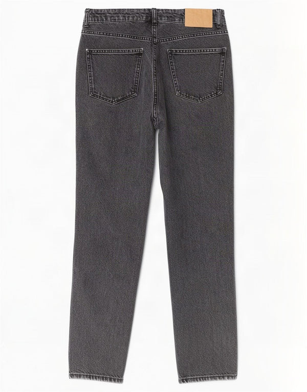 Zara Damen High Waist Tapered Jeans EU 40 Medium W30 L26 Graue Baumwolle