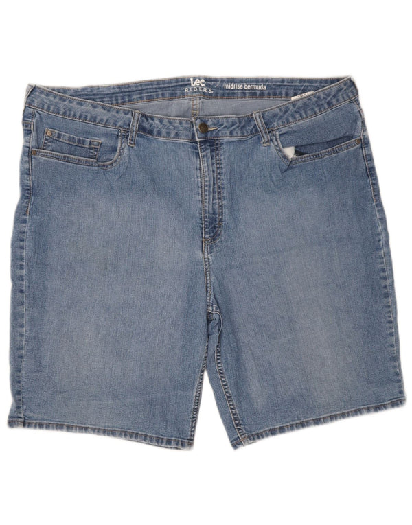Lee Herren Riders Mid Rise Denim Shorts UK 22 3XL W44 Blaue Baumwolle