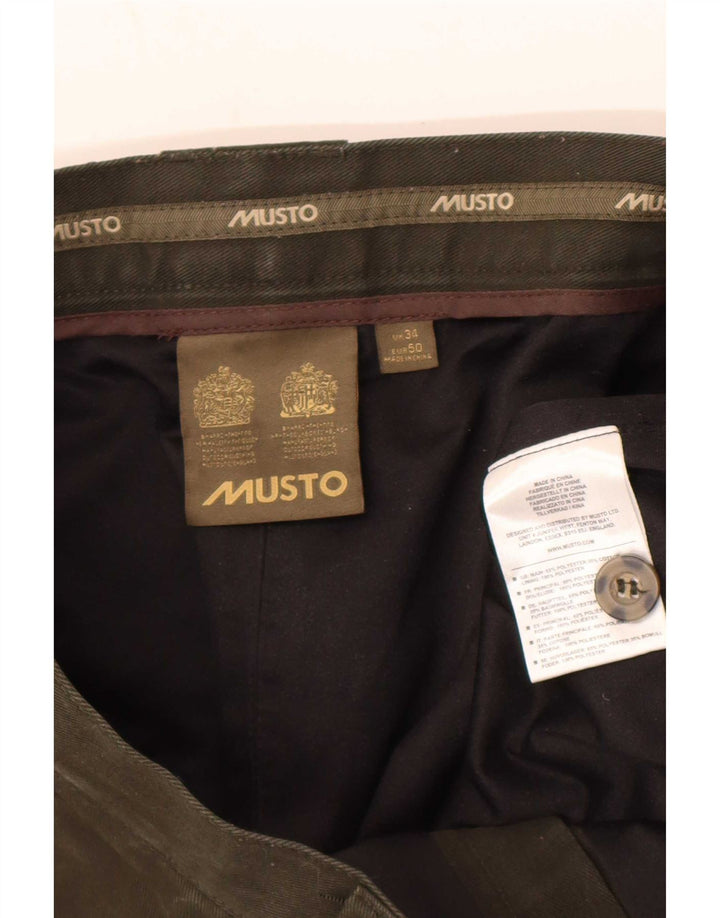 Musto Herren-Reit-Caprihose, EU 50, Größe L, W34, L21, Khaki, Polyester