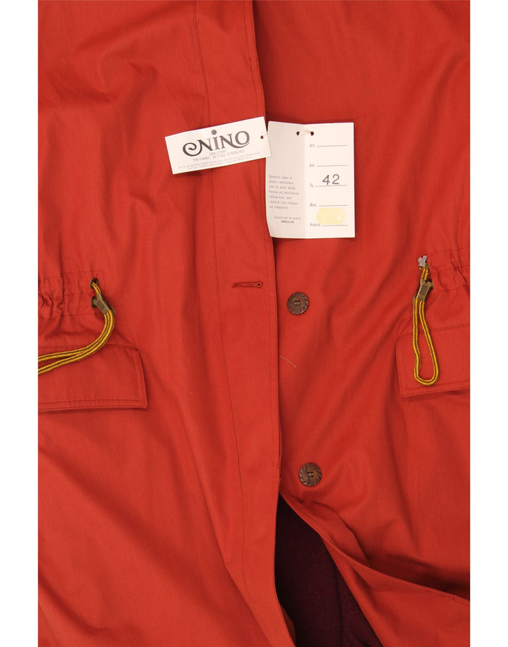 NINO Womens Hooded Overcoat IT 42 Medium Red Wool Vintage NINO and Second-Hand NINO from Messina Hembry 