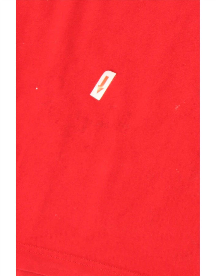 Adidas Herren Grafik-T-Shirt aus mittelroter Baumwolle