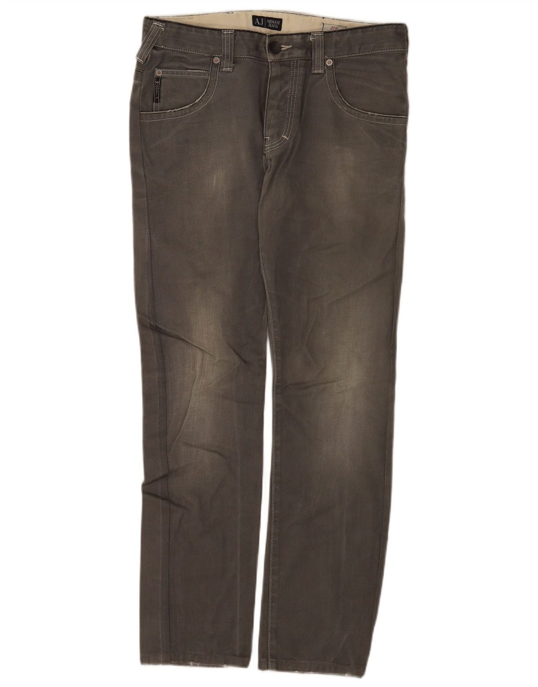 ARMANI Herren Slim Jeans W32 L30 Graue Baumwolle