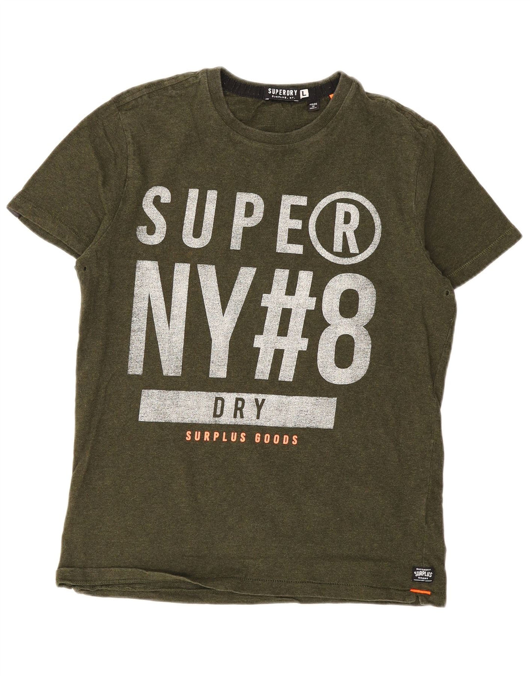 Superdry Herren T-Shirt mit Grafik, groß, Khaki, Baumwolle