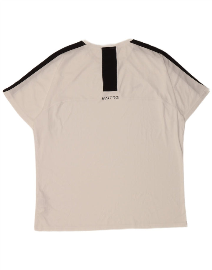 PUMA Herren T-Shirt Top 2XL Weiß Colourblock Polyester