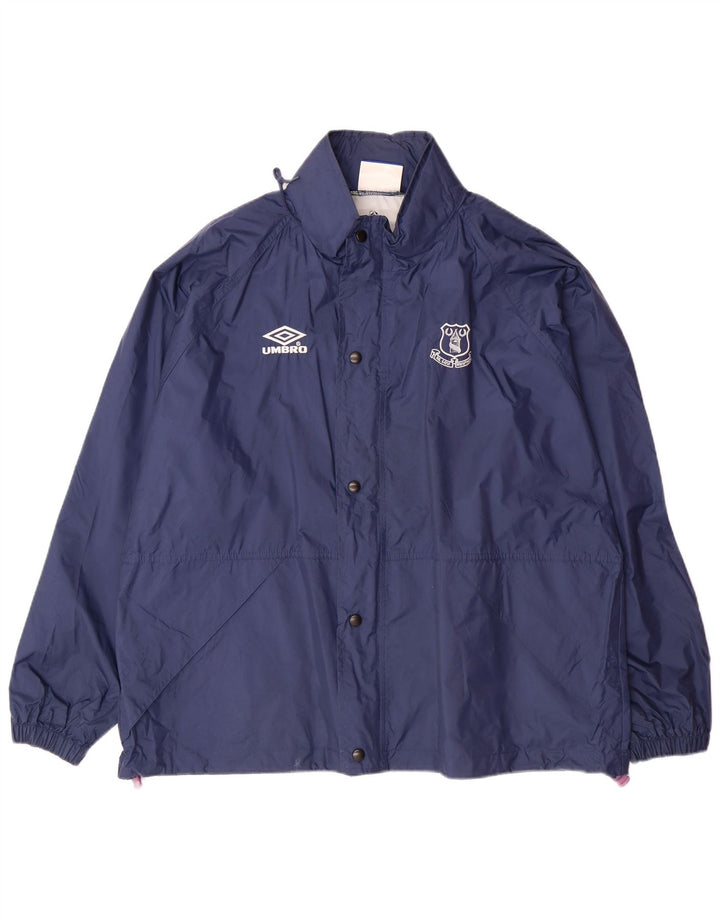 UMBRO Herren-Regenjacke mit Kapuze, lockere Passform, UK 38, mittleres Marineblau