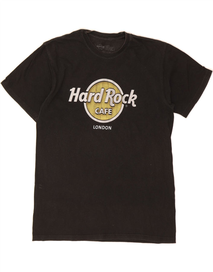 HARD ROCK Mens London Graphic T-Shirt Top Medium Black Cotton Vintage Hard Rock and Second-Hand Hard Rock from Messina Hembry 