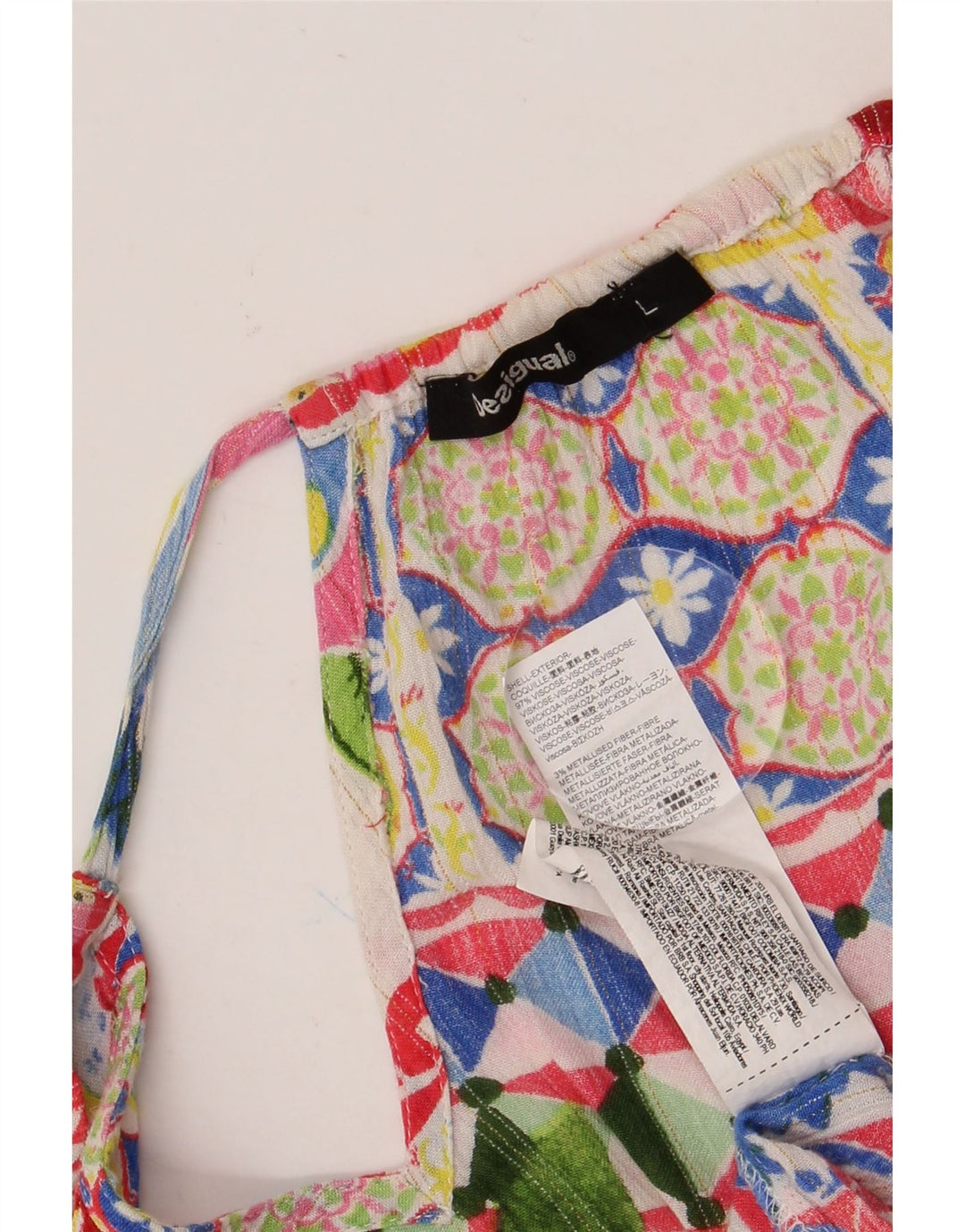 DESIGUAL Damen-Blusenoberteil in Übergröße, Größe 46, groß, mehrfarbig, mit Blumenmuster