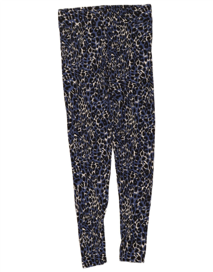 Marks & Spencer Damen Leggings UK 10 Kleine blaue Viskose mit Tiermuster