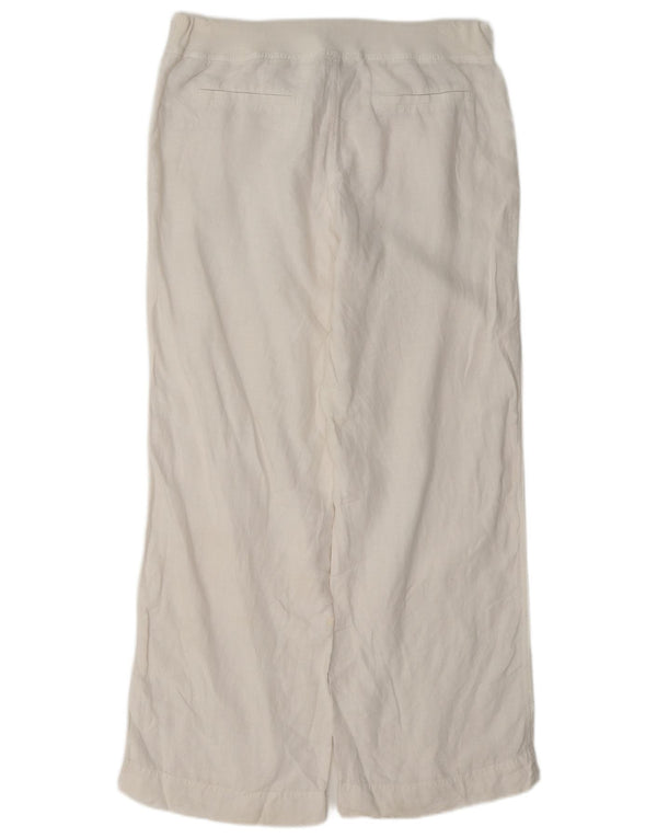 Marks & Spencer Damen-Freizeithose mit weitem Bein, UK 12, M, W34, L30, Weiß