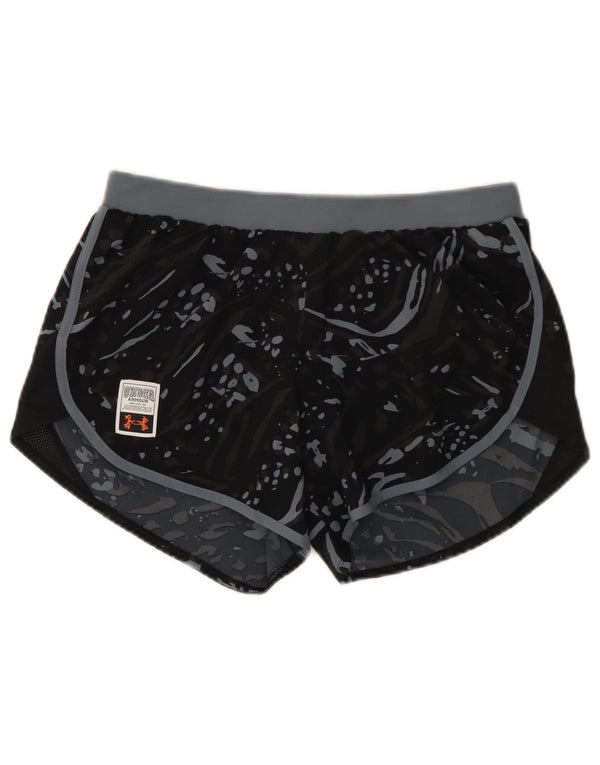 Under Armour Damen Sportshorts UK 14 Mittelschwarz geflecktes Polyester
