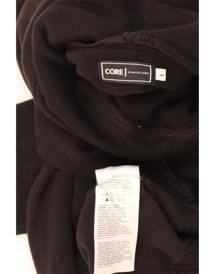 Jack & Jones Herren-Pullover mit Kapuze, groß, aus schwarzer Baumwolle