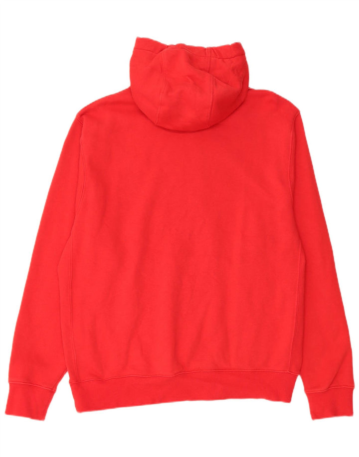 Nike Damen Kapuzenpullover UK 14 Mittelrote Baumwolle