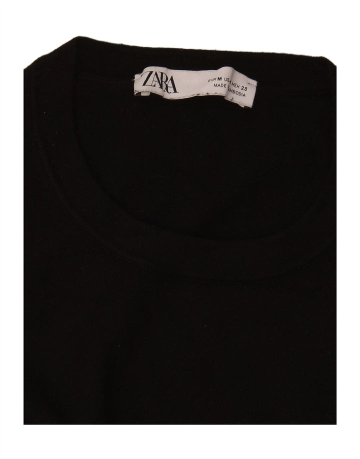 Zara Damen-Pullover mit Rundhalsausschnitt, Gr. 12, mittelschwarz